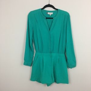 Jennifer Lopez Teal Long Sleeve Romper